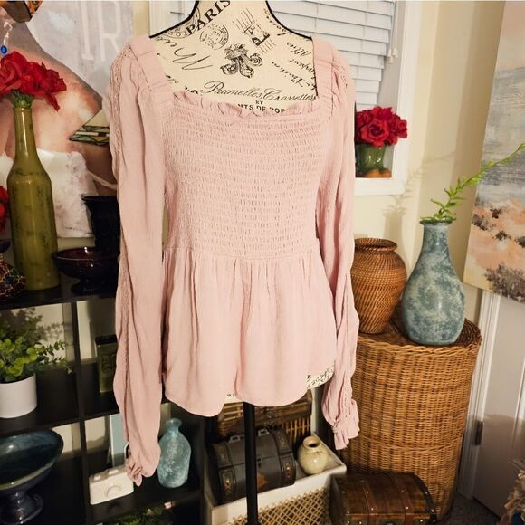 Polly Esther Romantic Dusty Maurve Long Sleeve Top. - Picture 1 of 13